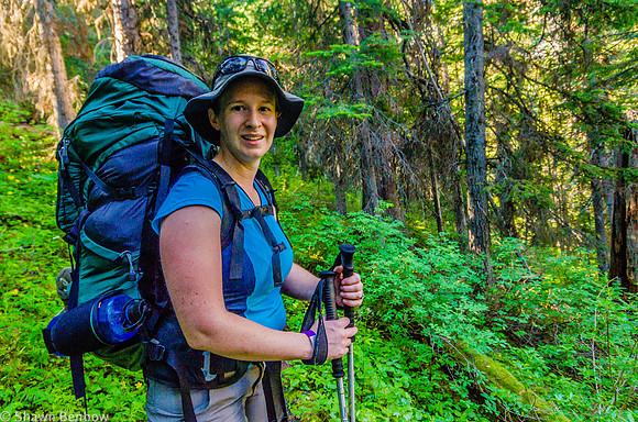 Jenn on the Rockwall Trail.