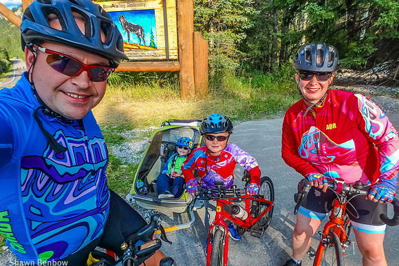 Heading out to bike the Bow Valley Parkway.