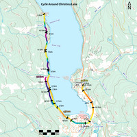 Cycle Around Christina Lake Map