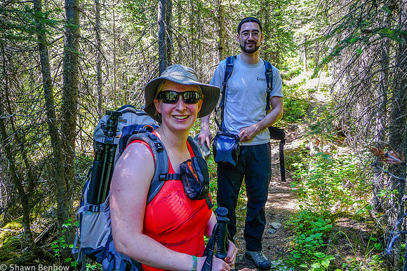 Jenn and Andrew on the Tryst Lake Trail.