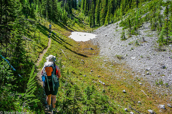 Jenn on the Trist Lake trail.