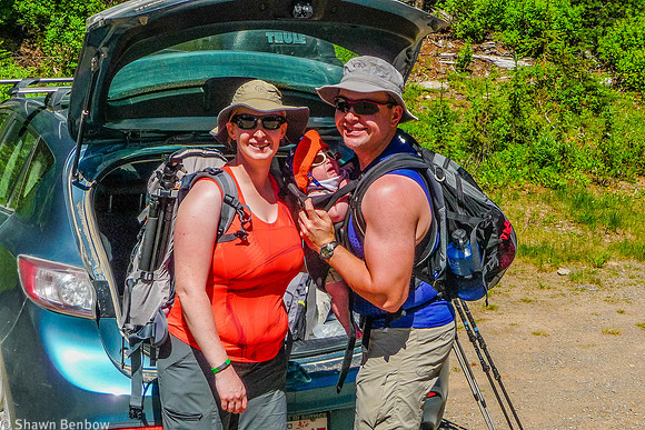 Jenn, James, and Shawn at the Tryst Lake Trailhead.