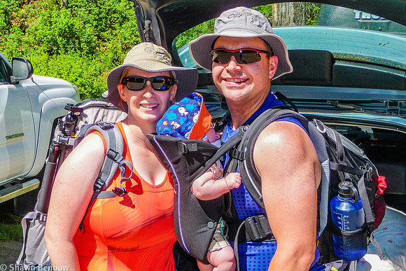 Jenn, James, and Shawn at the Tryst Lake Trailhead.