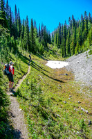 Jenn on the Trist Lake trail.