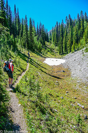 Jenn on the Trist Lake trail.