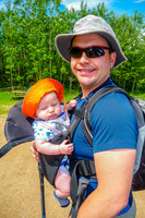 Shawn and James ready to on James' first hike.