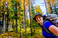 Jenn on the Larch Valley Trail
