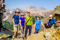Shawn, Jenn, Andrew, Carolyn, and Ivan at Sentinel Pass looking north into Paradise Valley