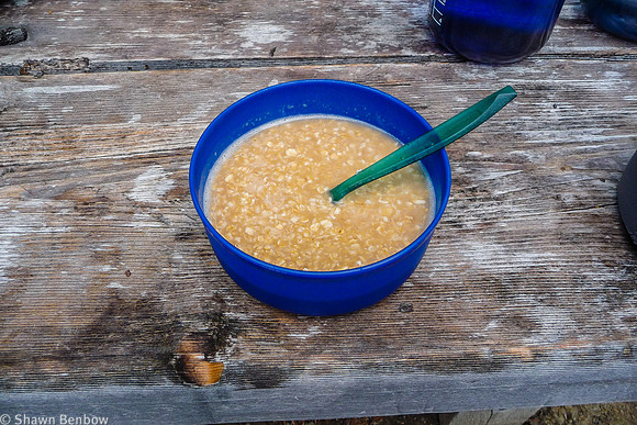 Oatmeal for breakfast.
