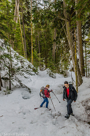 Jenn and Andrew making their way up the final ascent to Hamilton Falls.
