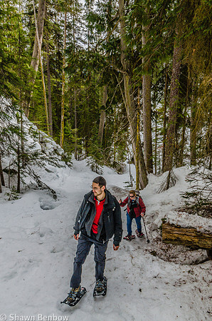 Andrew and Jenn making their way up the final ascent to Hamilton Falls.