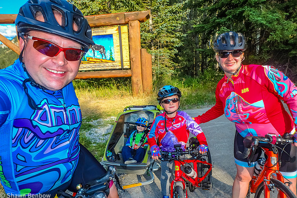 Heading out to bike the Bow Valley Parkway.
