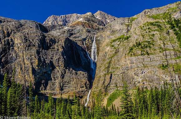 Helmet Falls and Helmet Mountain [3130m].