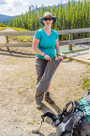 Jenn decided that the weather was too hot for pants, so she converted her pants into shorts!