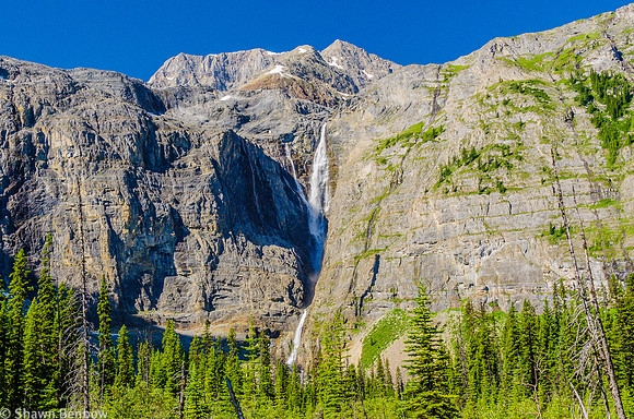 Helmet Falls and Helmet Mountain [3130m].