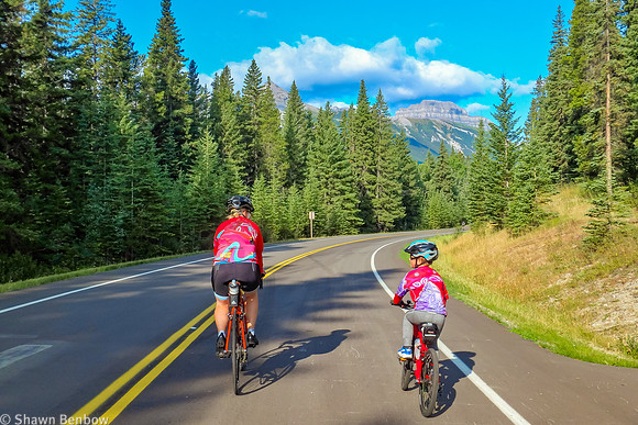 Jenn and James on the Bow Valley Parkway.